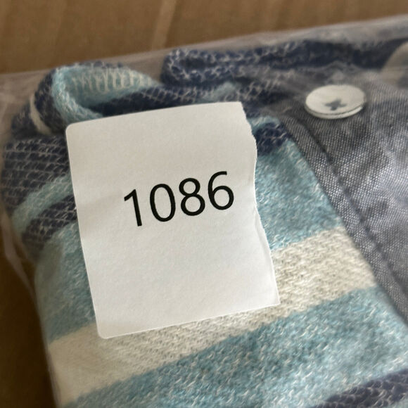 Tommy Bahama Mens Medium Hoodie Blue 1/4 Button Knit Fleece Lined Pocket Relax - Picture 7 of 7